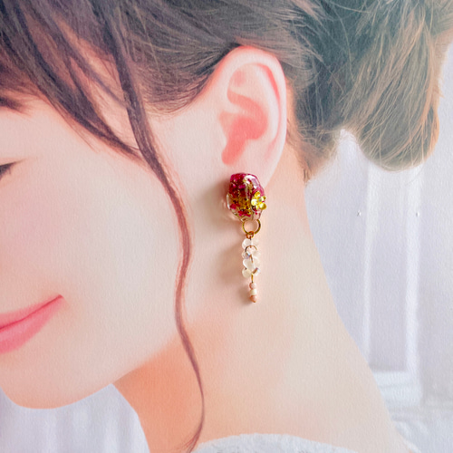 アリッサムの花束ピアス ピアス（スタッド・一粒） Min 通販｜Creema 