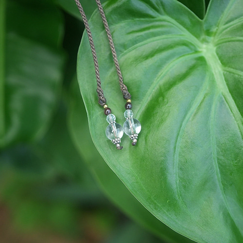 紫ギラリ☆パープルラブラドライト マクラメネックレス1725 ネックレス