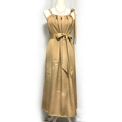 正絹 訪問着 着物リメイク ロングドレス セミオーダー 正絹 着物リメイク ロングドレス セミオーダー