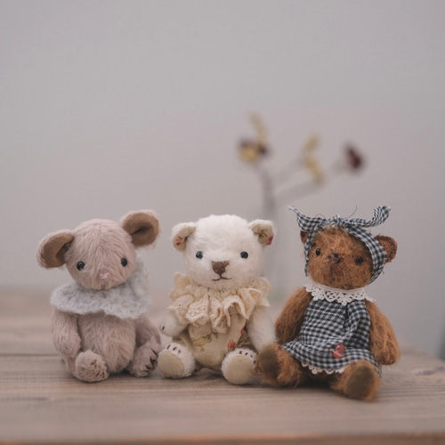 ねずみのぬいぐるみ ネズミ テディベア ぬいぐるみ ぬいぐるみ