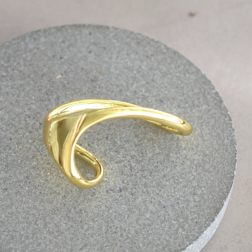 新色ゴールド追加！【限定販売】3WAY ウェーブライン 二本指リング