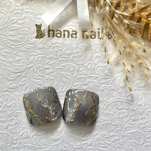 フットネイル マグネット ニュアンスネイルチップ 親指セット ネイル  