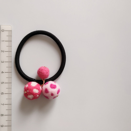 No.69》カラフルな羊毛フェルトのヘアゴム ヘアゴム chizu 通販