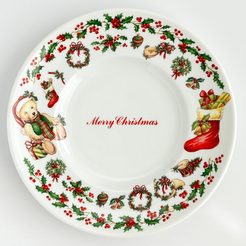 クリスマスプレート Merry Christmas クリスマスモチーフプレート 24.5