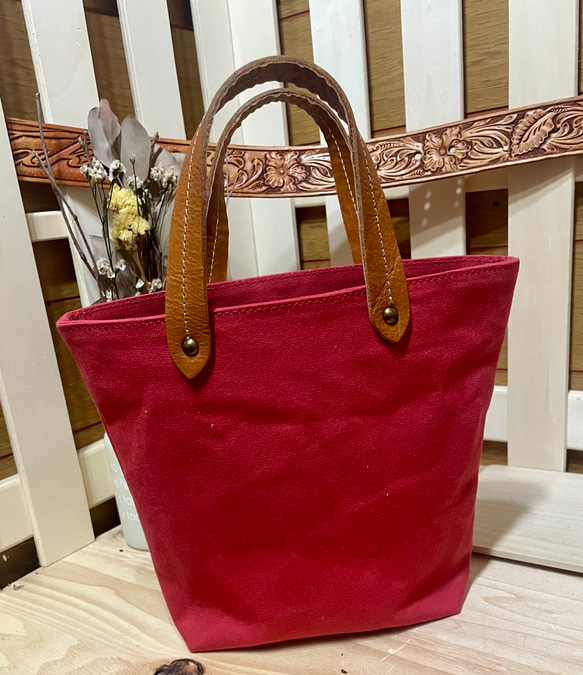 柴犬とアルファベット刺繍の小さめトートバッグ 4枚目の画像