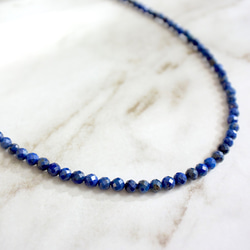 ミラーカットラピスラズリネックレス 人気セット】ラピスラズリネックレスセット 大人ネイビー 天然石