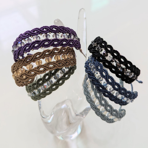 マクラメ手づくりキット～アラベスク模様のブレスレット～選べる6色