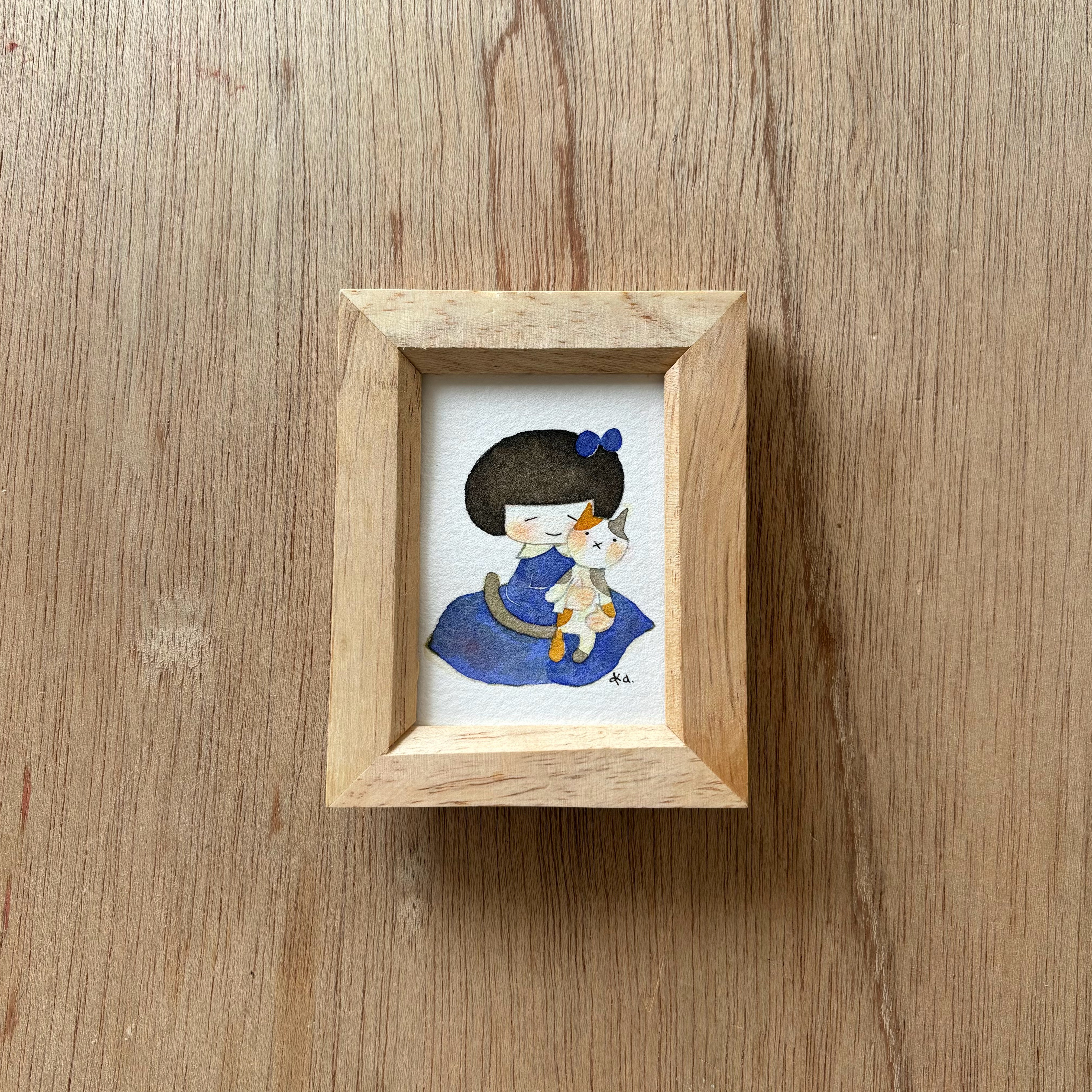 「むぎゅーだね」ミニ額　原画 7,252円