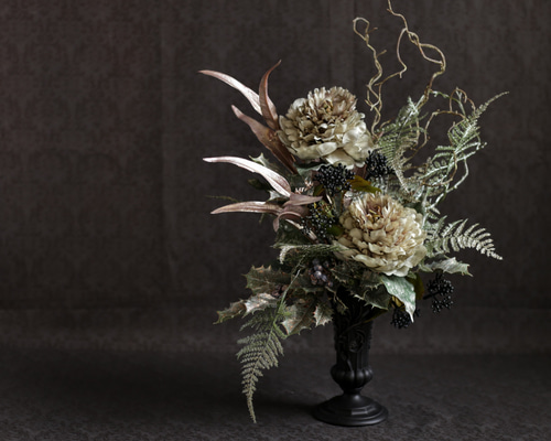 クラシック ・フラワーアレンジメント ウィンタークラシックアレンジメント アートフラワー はなごま屋