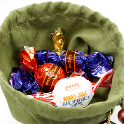 カップケーキな巾着ポーチ（さくら／抹茶） 19枚目の画像