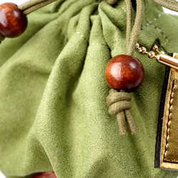 カップケーキな巾着ポーチ（さくら／抹茶） 14枚目の画像