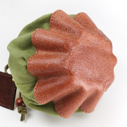 カップケーキな巾着ポーチ（さくら／抹茶） 15枚目の画像