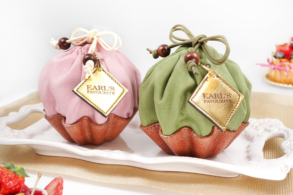 Coca-Cola うちわ 未開封 巾着ポーチ 未開封 プレゼント カップケーキな巾着ポーチ（さくら／抹茶） ポーチ EARL'S