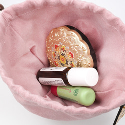 カップケーキな巾着ポーチ（さくら／抹茶） 9枚目の画像