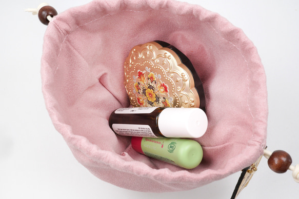 カップケーキな巾着ポーチ（さくら／抹茶） 9枚目の画像