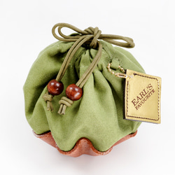 カップケーキな巾着ポーチ（さくら／抹茶） 13枚目の画像