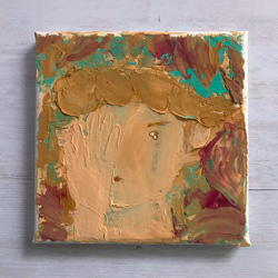 朝霧blue／アクリル画 キャンバス 原画 S0号 心象風景 青い絵