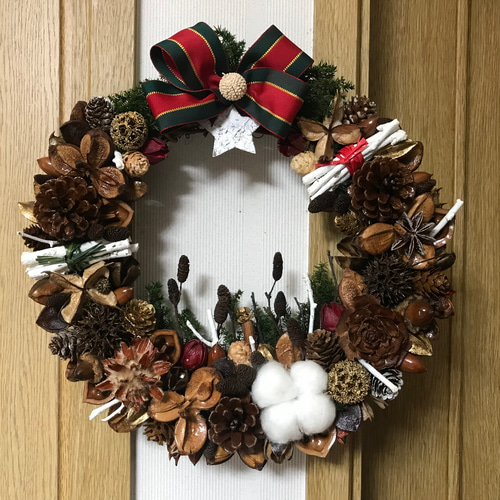 ⌘ クリスマスリース ⌘ 森のクリスマスリース ⌘ クリスマスリース ⌘ 35cm 森のクリスマスリース 【 受注製作