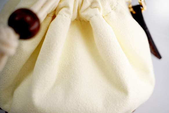 タルトな巾着ポーチ（クリーム／チョコ） 5枚目の画像