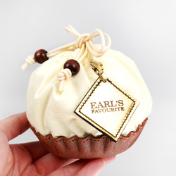 タルトな巾着ポーチ（クリーム／チョコ） 2枚目の画像