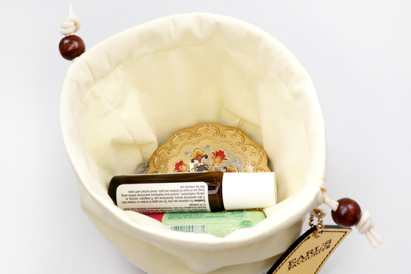 タルトな巾着ポーチ（クリーム／チョコ） 9枚目の画像