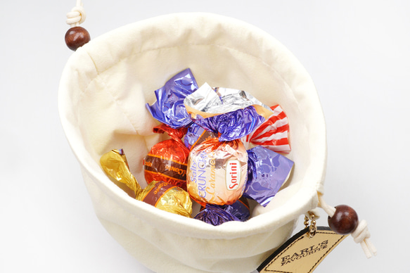 タルトな巾着ポーチ（クリーム／チョコ） 10枚目の画像