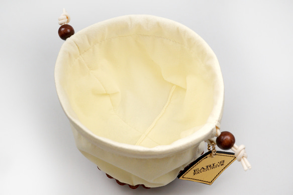 タルトな巾着ポーチ（クリーム／チョコ） 8枚目の画像