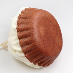 タルトな巾着ポーチ（クリーム／チョコ） 7枚目の画像