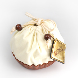 タルトな巾着ポーチ（クリーム／チョコ） 4枚目の画像