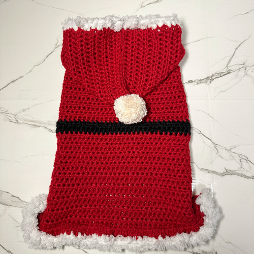 犬服 手編み サンタさんニット♡ 冬服 クリスマス Sサイズ ペット服