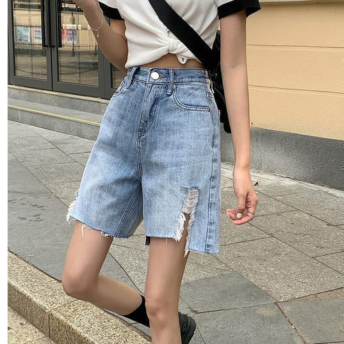 大きいサイズ　レディース　デニム　ショートパンツ　ハーフ　ダメージ 大きいサイズ レディース デニム ショートパンツ ハーフ
