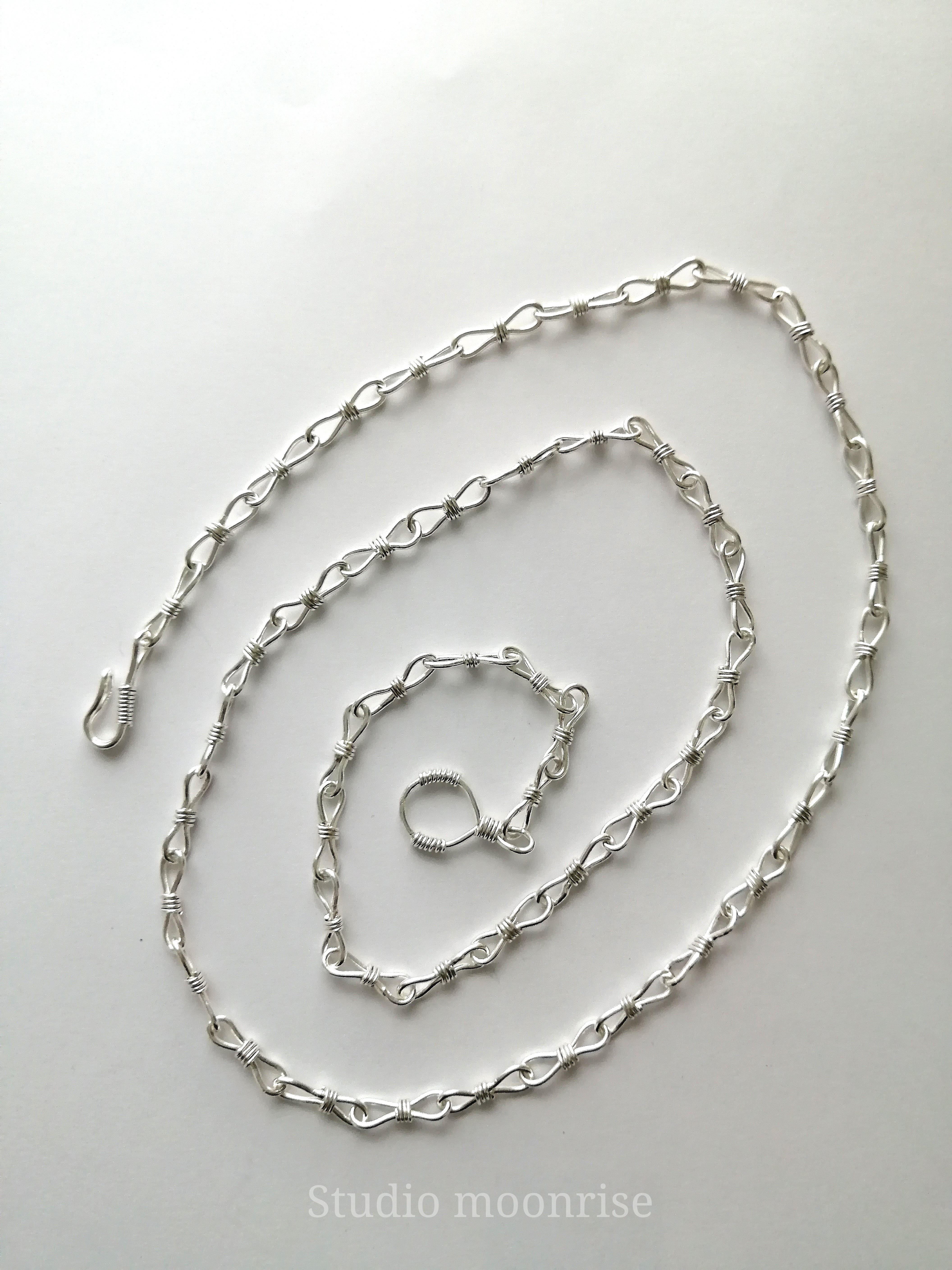 民族風silverロングチェーン純銀使用71センチ