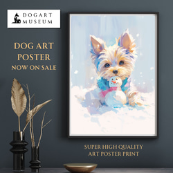 雪犬戯舞 - ヨークシャーテリア犬 No.3】ヨーキー・クリスマス・冬