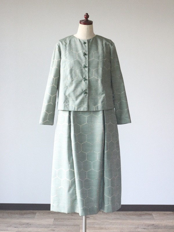 着物リメイクオーダー】ジャケット＆ノースリーブタックワンピース