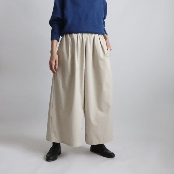 ラスト１　最終ＳＡＬＥ　９０cmほぼ日ハバ広でいいパンツ幅広ワイドゆったりベビーキャンバスコットン　アイボリーG36A