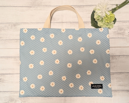 Risa　レッスンバッグ　上履き袋　ハンドメイド　ヌビ　マーガレットレース お名前刺繍】全5色ヌビマーガレットレッスンバッグ レッスン