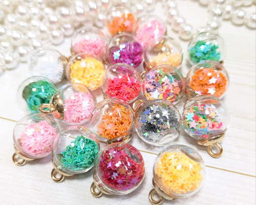 C−2 しゃかしゃか ガラスドーム 20個セット 星 星のガラス