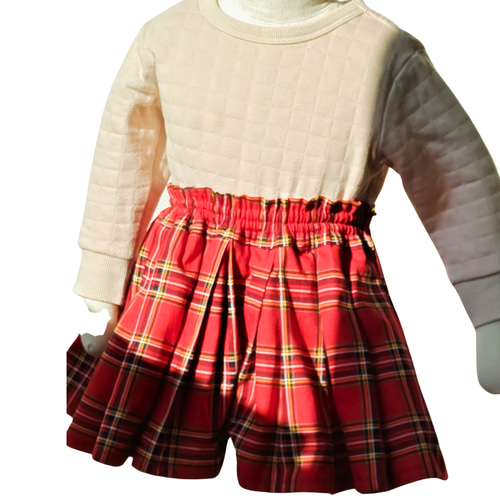 モニター限定価格】キュロット タータンチェック 赤 ベビー キッズ