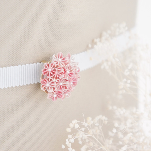 帯留め 「 春桜と木もれ日 」 桜 ピンク ピンク色 入学式 卒業式 結婚