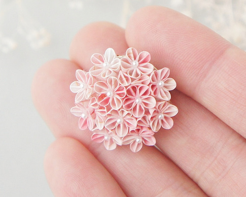 帯留め 「 春桜と木もれ日 」 桜 ピンク ピンク色 入学式 卒業式 結婚