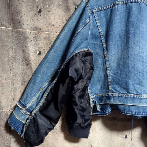 リメイク オーバーサイズ ドッキング MA-1 フライト　デニム オリジナル リメイク オーバーサイズ ドッキング MA-1 ✕ デニム