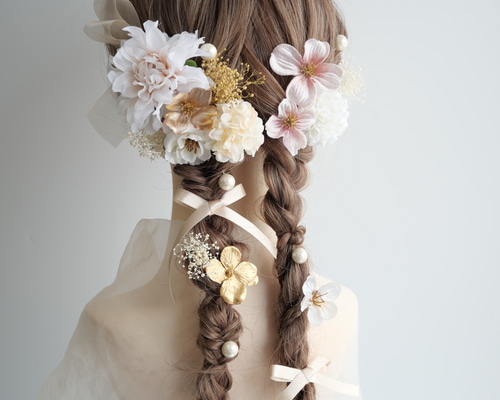 A292 ドライフラワー 髪飾り 卒業式 袴 成人式 振袖 結婚式 和装