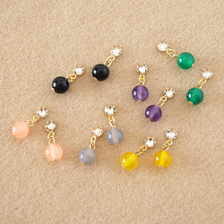 貼るピアス 天然石 イヤリング 痛くない シンプル プレゼント 揺れる