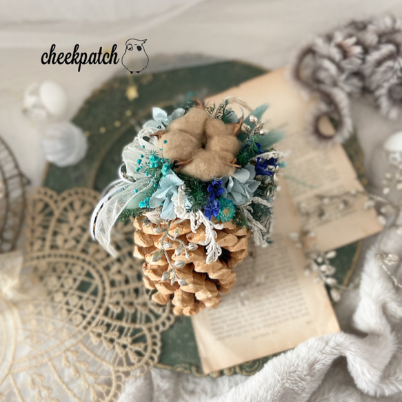 松ぼっくりの吊り飾り/クリスマスオーナメント【12/10まで期間限定販売