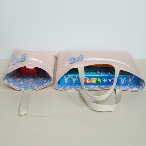 花柄選べる♪リボン付き♡入園入学3点セット(シェルピンク