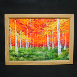 油彩画 アルパカ 油絵 油絵 油彩 油彩画 絵 絵画【春景色の中で桜に立つ鹿】 絵画 HR