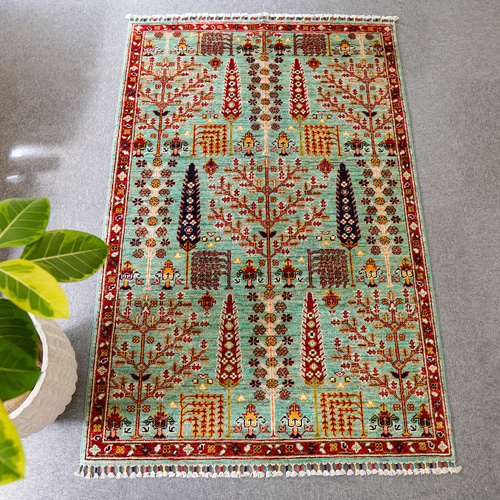 151×98cm アフガニスタン手織り絨毯 ペルシャ絨毯 カーペット 151×98cm アフガニスタン手織り絨毯 ペルシャ絨毯 カーペット