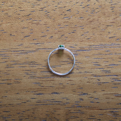 （獨一無二/Silver925）寶石級鉻透輝石銀戒指（4 毫米，尺寸 11） 第5張的照片