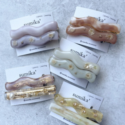 K☆ページ⭐︎レジンヘアゴム5点　レジンヘアクリップ　10点 パーツなし2点 mejiro様専用ページ レジンヘアゴム 5点 クリップ1点 バンス