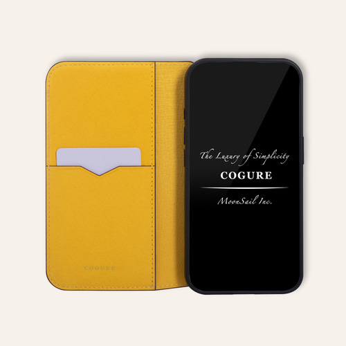 iphone15 手帳型ケース 本革 コンパクト <COGHH> iPhoneケース